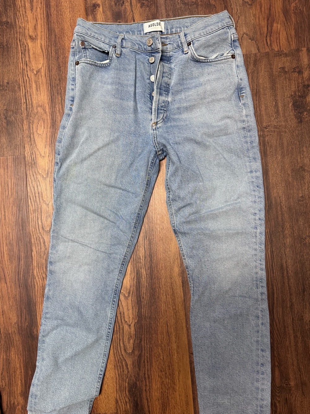 AGOLDE Light Blue Women’s Nico Classic Straight Jeans
